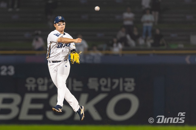 김한별의 수비 모습. /사진=NC 다이노스