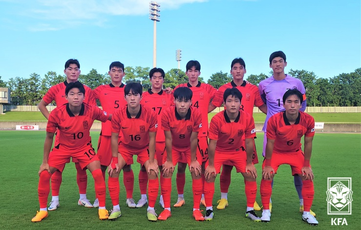 한국 U-18 축구 대표팀. /사진=KFA 제공
