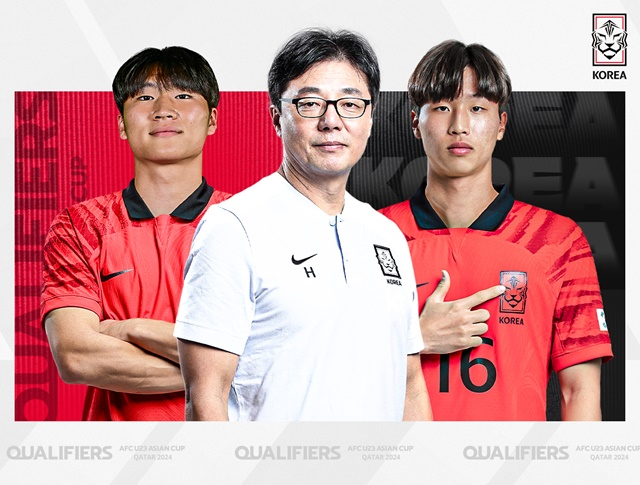황선홍 감독(가운데). /사진=대한축구협회 제공