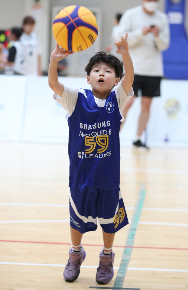 농구 유·청소년클럽리그(i-League) i-Festa에 참가한 어린이 선수. /사진=대한민국농구협회 제공