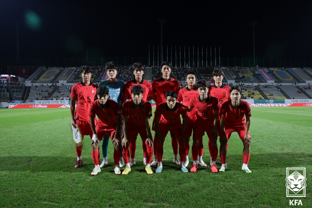 황선홍호 선수들의 모습. /사진=KFA