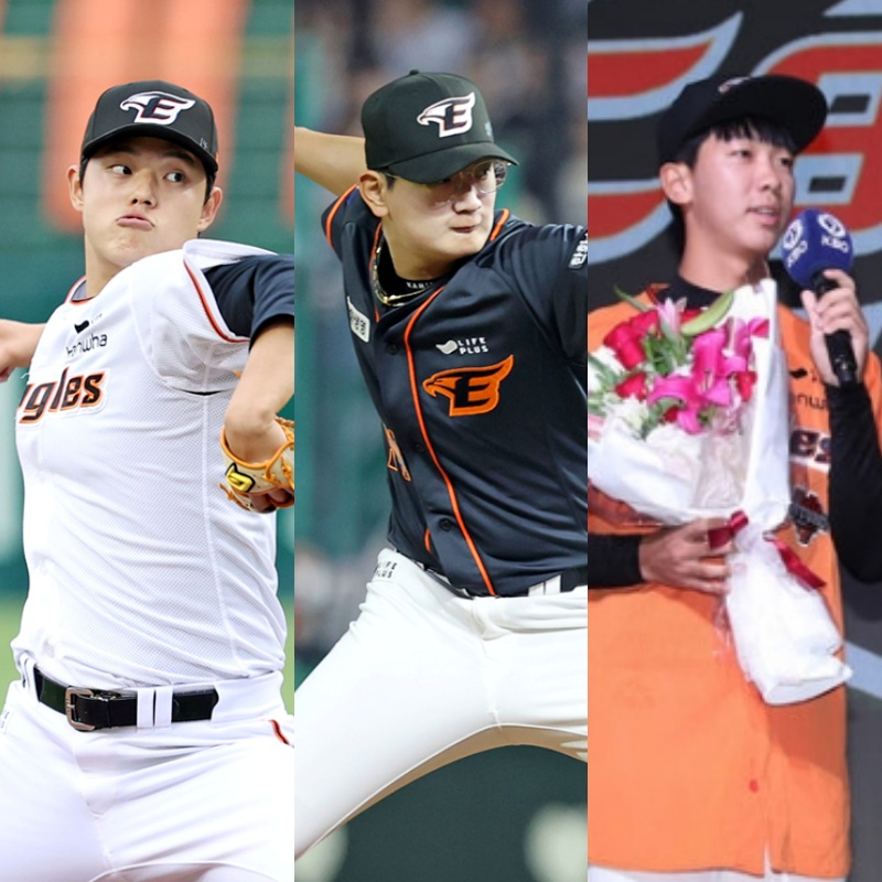 왼쪽부터 문동주, 김서현, 황준서. /사진=한화 이글스, 뉴시스