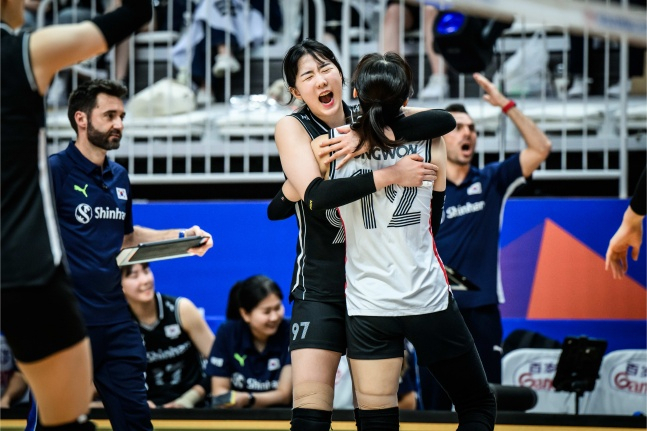 2023 VNL 당시 한국 여자배구 국가대표팀. /사진=VNL
