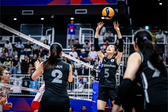 2023 VNL 당시 한국 여자배구 국가대표팀. /사진=VNL