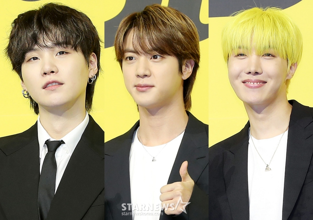 방탄소년단 슈가, 진, 제이홉 /사진=스타뉴스