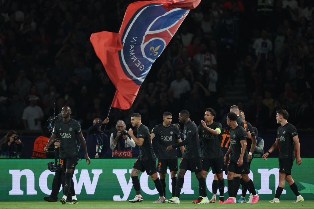 기뻐하는 PSG 선수들. /AFPBBNews=뉴스1