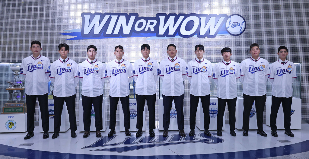 삼성 라이온즈 2024 신인 선수들 단체 사진. /사진=삼성 라이온즈 제공