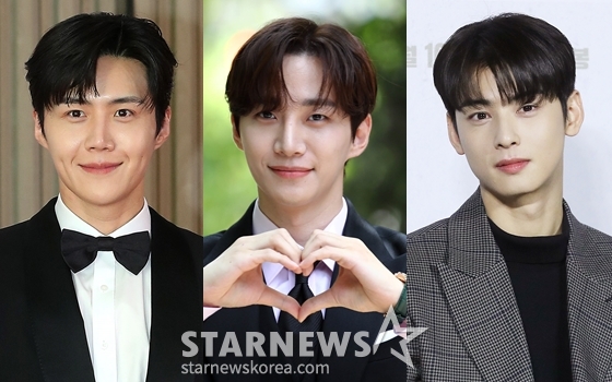 배우 김선호, 이준호, 차은우./사진=김창현 기자, 임성균 기자.