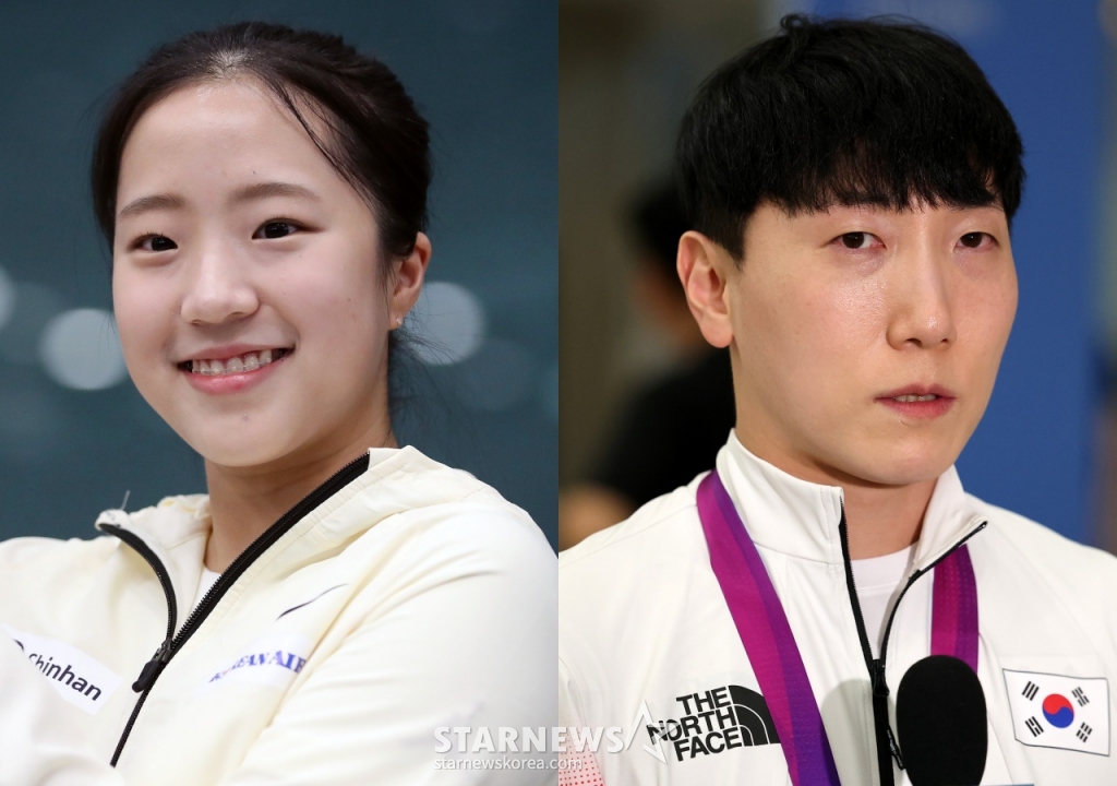 신유빈, 김관우 /사진=스타뉴스
