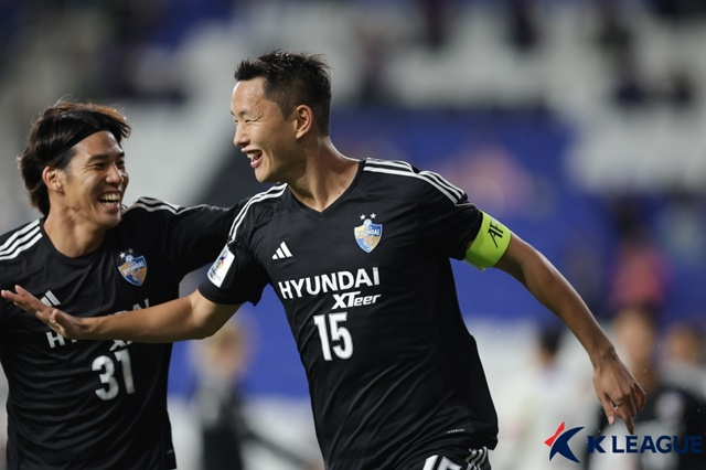 정승현의 골 세리머니. /사진=한국프로축구연맹 제공