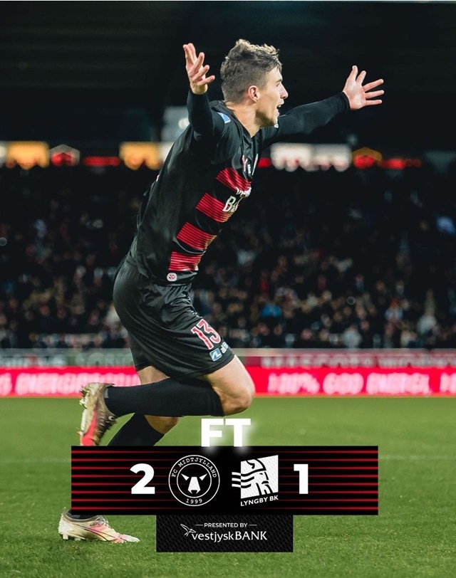2-1 승리를 거둔 미트윌란. /사진=미트윌란 SNS
