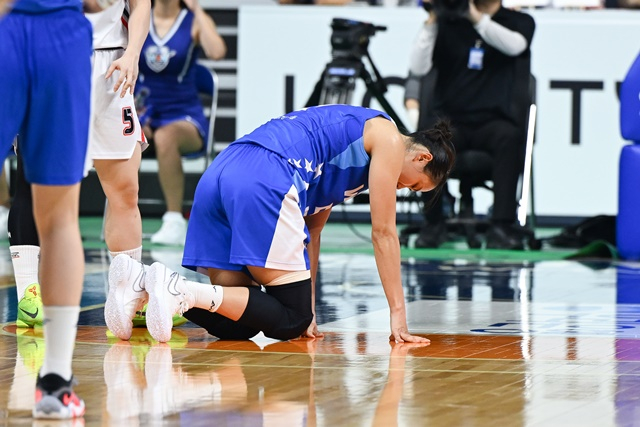 부상을 당한 유승희. /사진=WKBL 제공