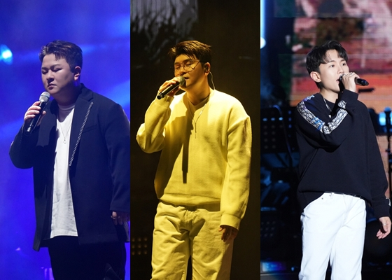 허각, 신용재, 임한별 프로젝트 그룹 허용별./사진=플렉스엠