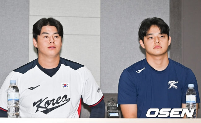 2023 APBC 대표팀 투타 핵심 자원인 문동주(오른쪽)와 노시환.