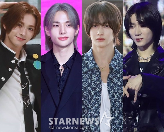 그룹 휘브 진범, 스트레이 키즈 현진, 라이즈 원빈, 투모로우바이투게더 범규 /사진=스타뉴스