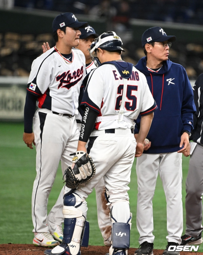 2023 WBC 당시 곽빈(맨 왼쪽).