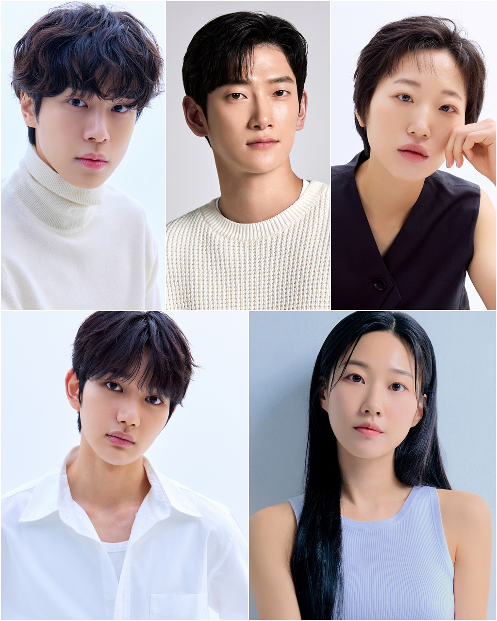 강유석(왼쪽위부터 시계방향), 김우담, 오경화, 윤상현, 하윤경 /사진제공= 호두앤유엔터테인먼트