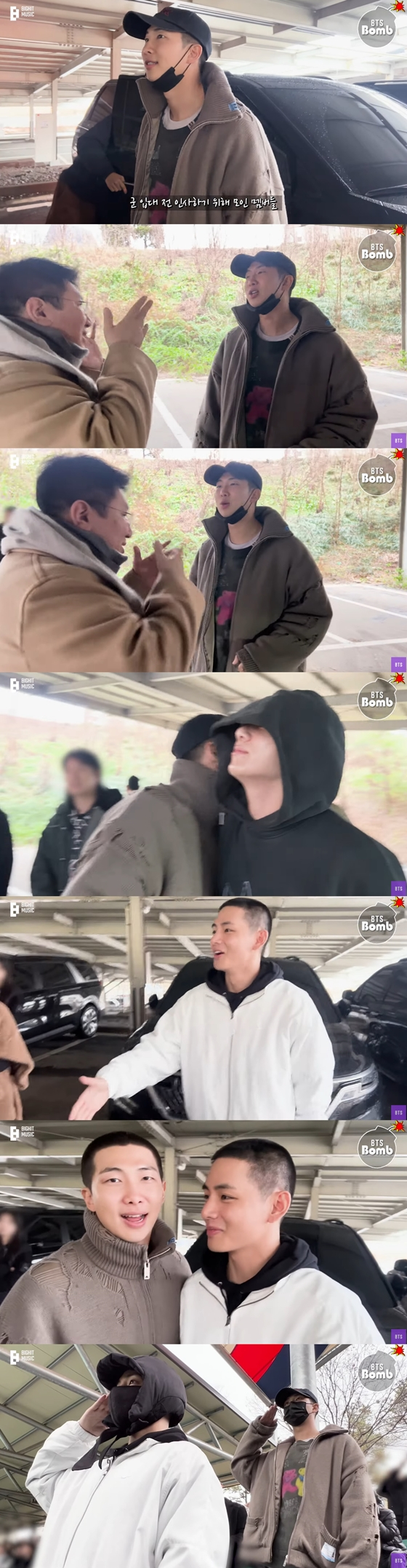 방탄소년단의 입대 현장 모습./사진=유튜브 채널 'BANGTANTV' 영상 캡처