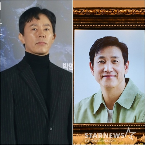 배우 최덕문(왼쪽)과 故이선균 /사진=스타뉴스
