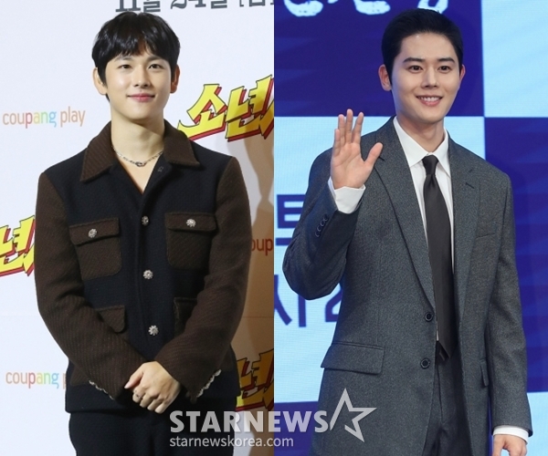 그룹 제국의 아이들 출신 배우 임시완, 김동준 /사진=스타뉴스