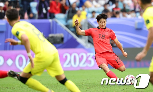 이강인의 프리킥 골 장면. /사진=뉴스1 제공