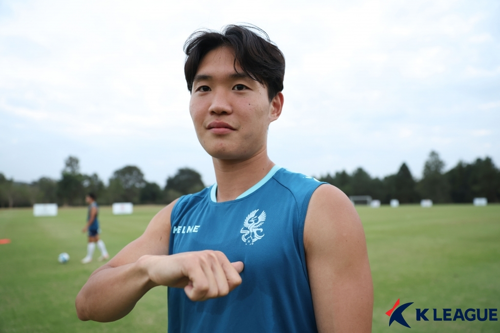 태국 전지훈련에 참가한 정호연. /사진제공=한국프로축구연맹