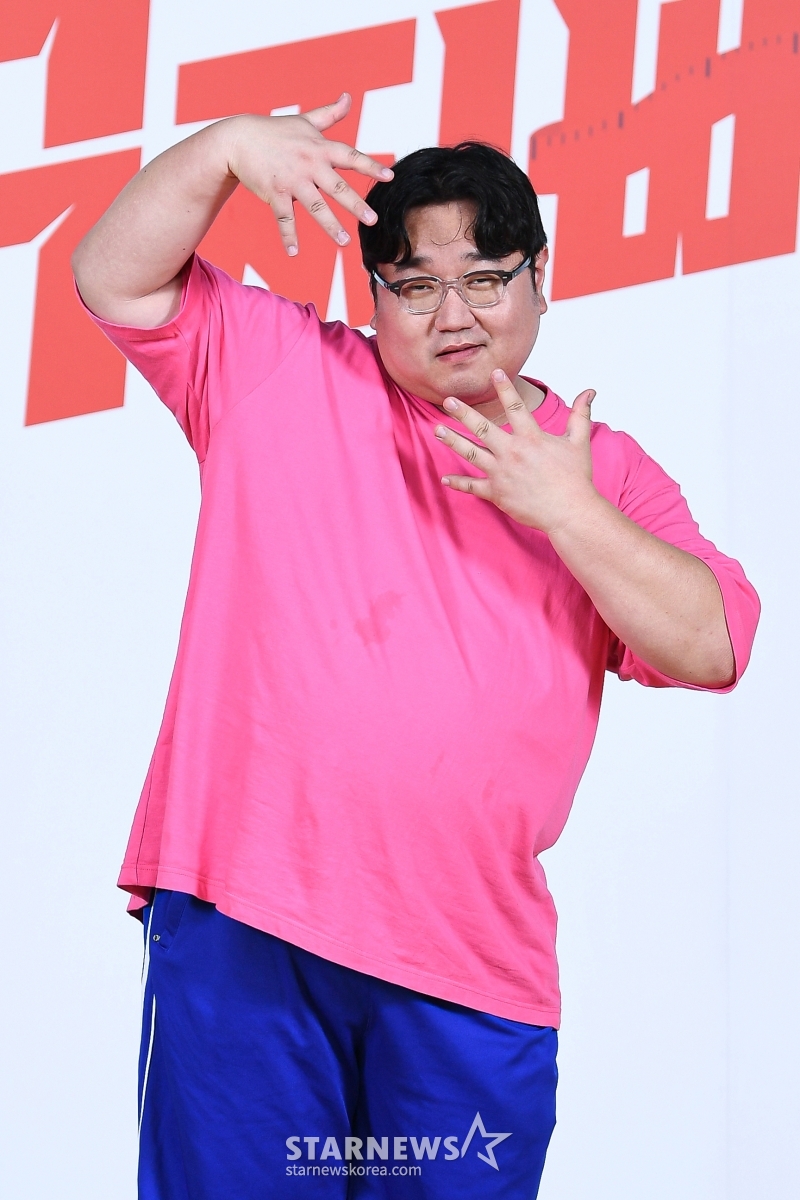 코미디언 나선욱이 5일 오후 온라인으로 진행된 SBS 예능 '덩치서바이벌 먹찌빠' 제작발표회에 참석해 포즈를 취하고 있다. /사진제공=SBS 2023.10.05 /사진=이동훈