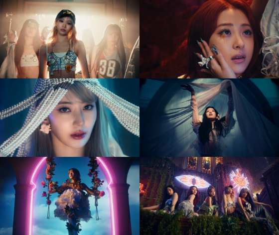 그룹 르세라핌의 'EASY' 뮤직비디오./사진제공=쏘스뮤직
