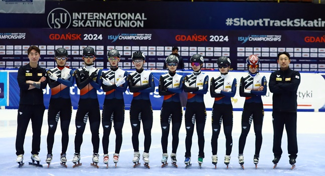 2024 ISU 세계 주니어 쇼트트랙 선수권대회 한국 선수단. /사진=대한빙상경기연맹