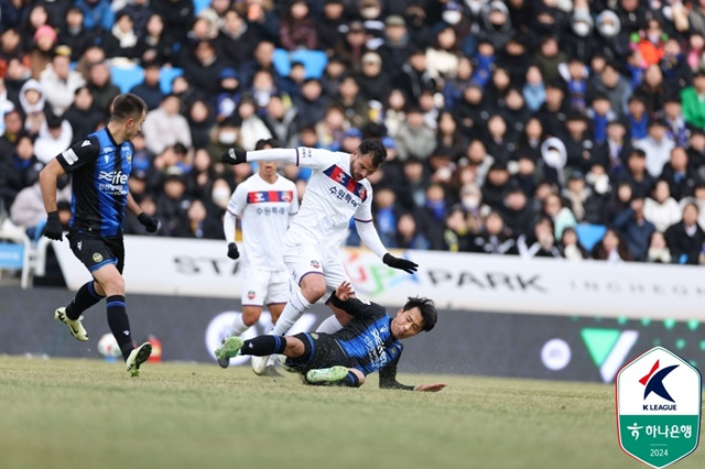 인천유나이티드-수원FC 경기. /사진=한국프로축구연맹 제공