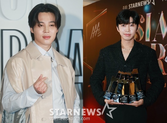 BTS 지민(왼쪽), 임영웅/사진=스타뉴스