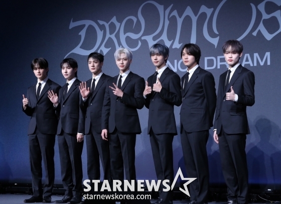 그룹 NCT DREAM(엔시티 드림)이 25일 오후 서울 광진구 그랜드 워커힐 서울에서 진행된 새 앨범 'DREAM( )SCAPE'(드림 이스케이프) 발매 기념 기자간담회에 참석해 포즈를 취하고 있다. /사진=김창현 기자