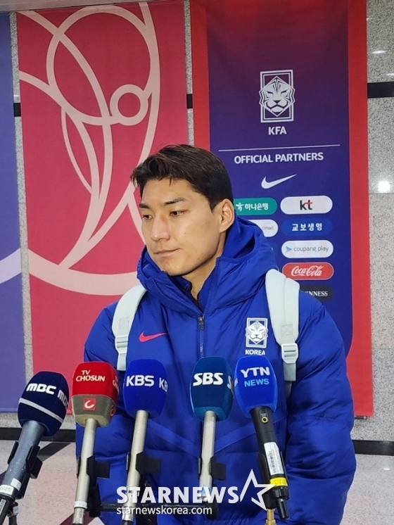 믹스트존에서 만난 주민규. /사진=이원희 기자