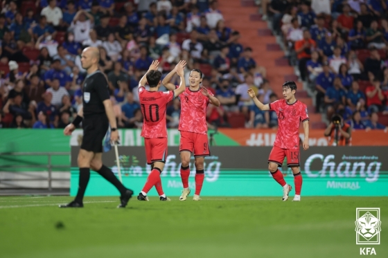 선제골 넣은 한국. /사진제공=대한축구협회