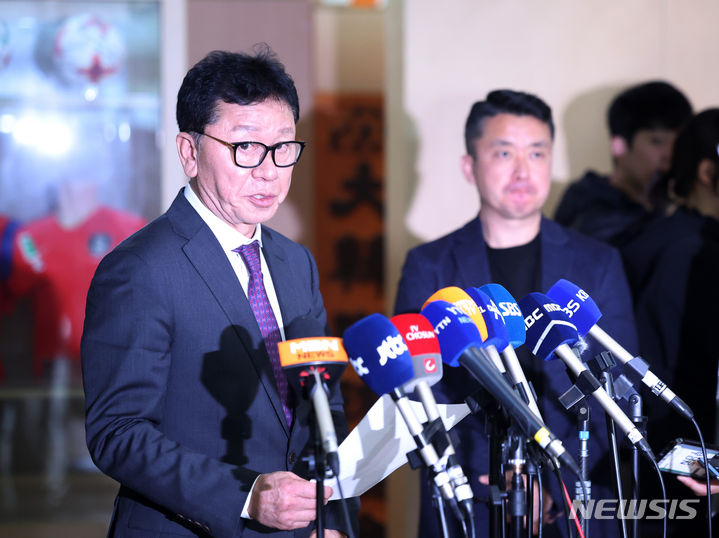정해성 대한축구협회 국가대표 전력강화위원장. /사진=뉴시스