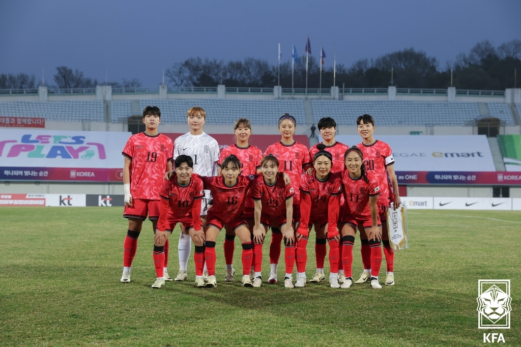 8일 대한민국의 필리핀전 베스트 11. 흰색 유니폼을 입고 있는 최예슬. /사진제공=대한축구협회(KFA)
