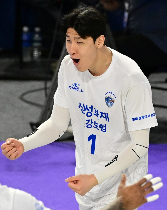 삼성화재 시절 신장호. 이번 FA 시장에서 OK금융그룹으로 이동했다. /사진=한국배구연맹