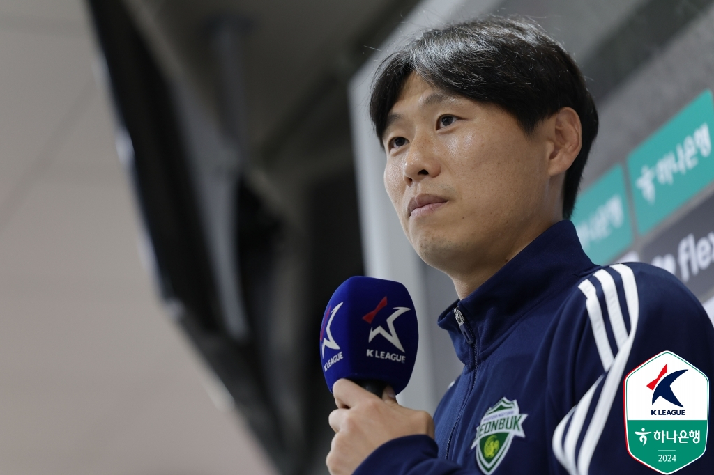 박원재 전북 대행. /사진=한국프로축구연맹 제공