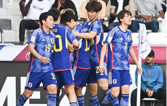 일본의 골 세리머니. /사진=AFC