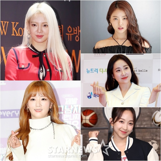 소녀시대 효연(왼쪽 위부터 시계방향), 임나영, 최희, 시크릿넘버 디타, 에이핑크 윤보미 /사진=스타뉴스