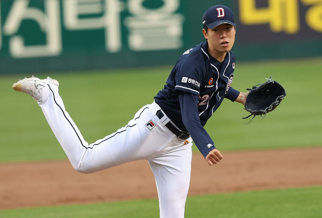 3일 LG전 선발 등판하는 김유성. /사진=두산 베어스 제공