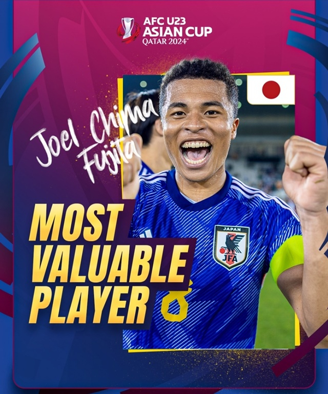 대회 MVP를 차지한 후지타 조엘 치마. /사진=AFC SNS