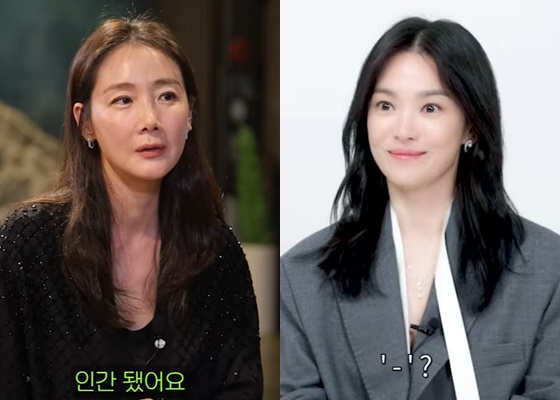 왼쪽부터 최지우, 송혜교 /사진=유튜브 채널 '짠한형 신동엽', '하퍼스 바자 코리아' 영상 캡처