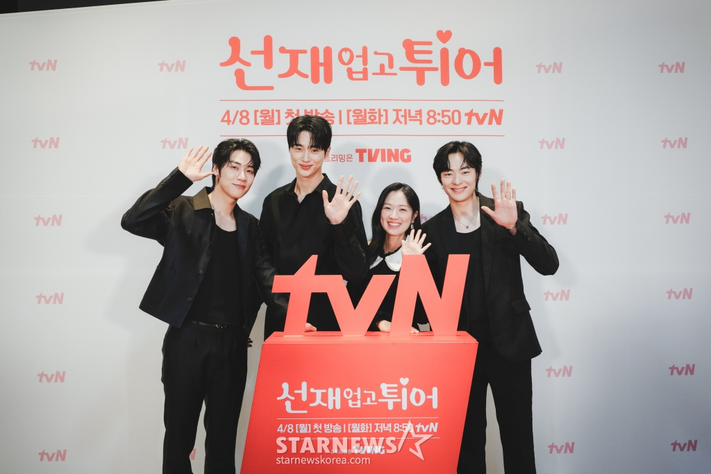 배우 이승협, 변우석, 김혜윤, 송건희 /사진제공=CJENM 2024.04.03 /사진=이동훈