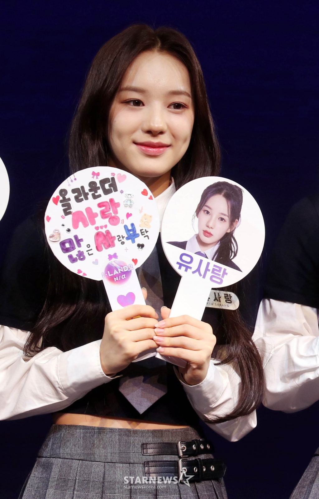 아이랜드2 유사랑 지원자 29일 오전 서울 강남구 성암아트홀에서 열린 엠넷 '아이랜드2 : N/a 파트1 생존 지원자 PR-DAY'에 참석해 포즈를 취하고 있다. 2024.05.29 /사진=임성균