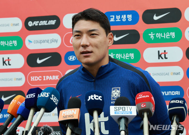 인터뷰하는 주민규. /사진=뉴시스