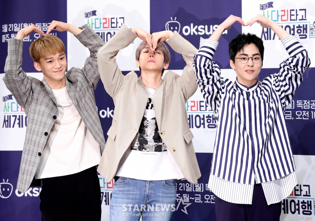 엑소 첸, 백현, 시우민 /사진=홍봉진기자 honggga@