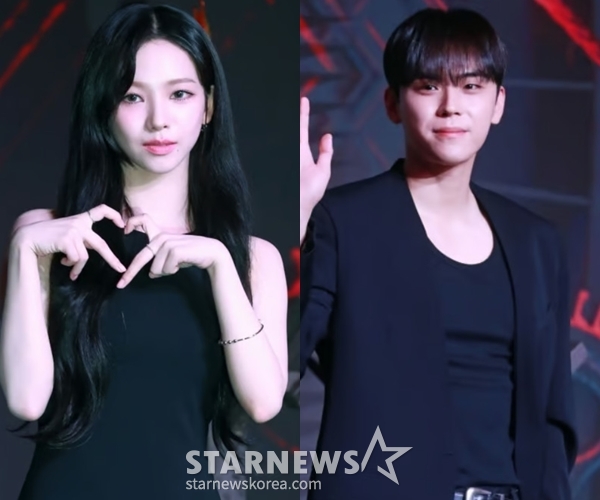 가수 카리나, 배우 김도훈 /사진=이동훈 기자