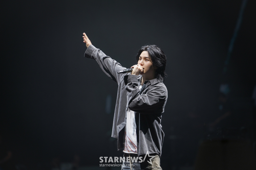 그룹 방탄소년단(BTS) 슈가가 6일 서울 송파구 케이스포돔에서 열린 '어거스트 디 투어 디 데이 더 파이널'(Agust D TOUR D-DAY THE FINAL) 공연에서 멋진 무대를 펼치고 있다. /사진제공=빅히트뮤직 2023.08.06 /사진=이동훈