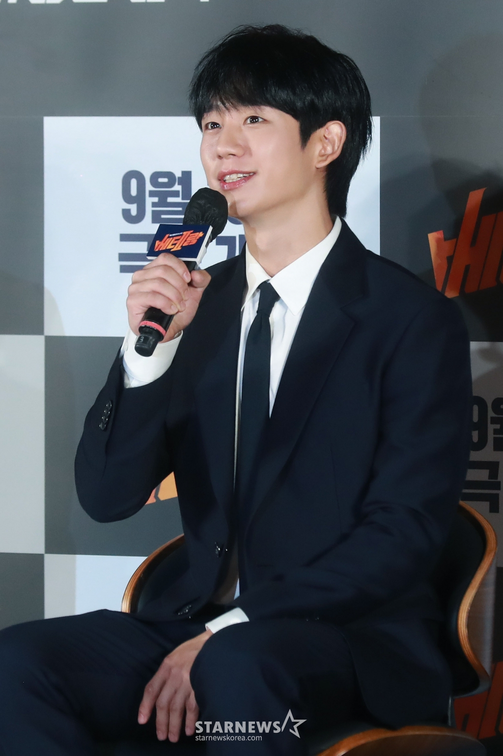 배우 정혜인이 20일 오전 서울 CGV용산아이파크몰에서 진행된 영화 '베테랑2' 제작발표회에 참석해 질문에 답하고 있다. /2024.08.20 /사진=이동훈